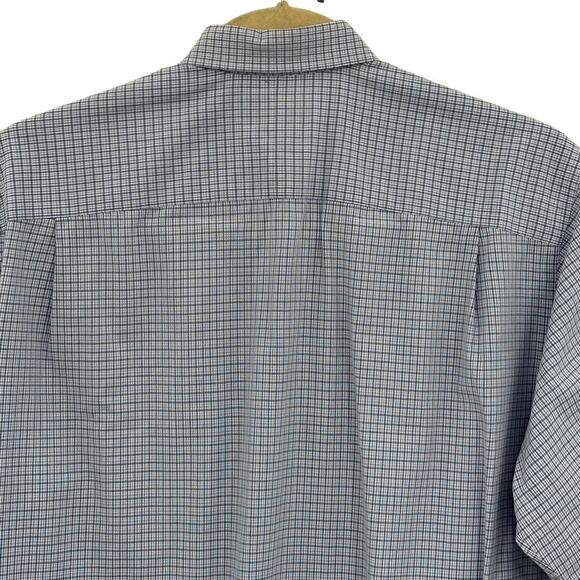 Nordstrom Blue Purple Plaid Collared Long Sleeve Button Up Shirt Size 16 1/2-35 - Picture 6 of 8